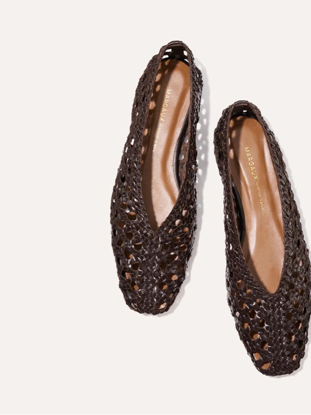 Margaux The Woven Paz Leather Ballet Flat in Espresso -10W - Picture 3 of 7